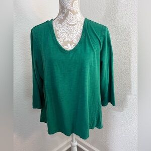 Chico's Vibrant Green Long Sleeve “The ultimate Tee”  Top
